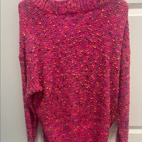 Main Strip Pink V-Neck Sweater - Picture 4 of 4